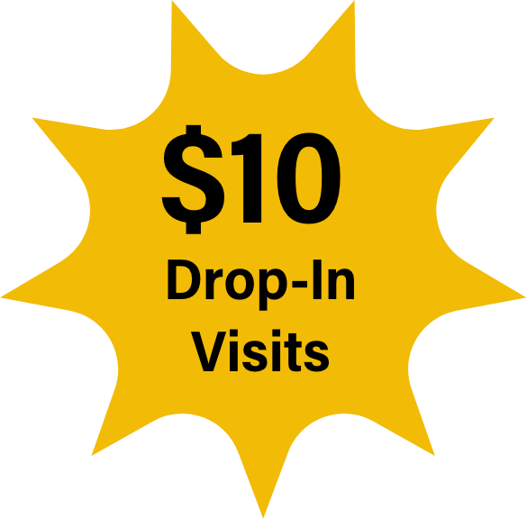 $10 drop-in visits