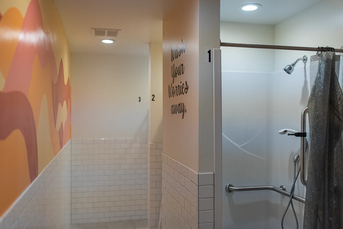 Empowerment Center shower stalls