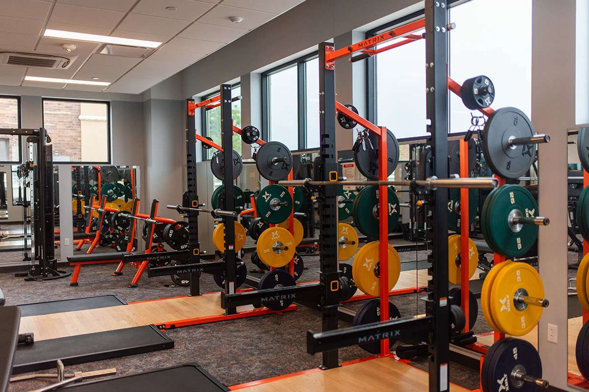 Fitness center weight bench