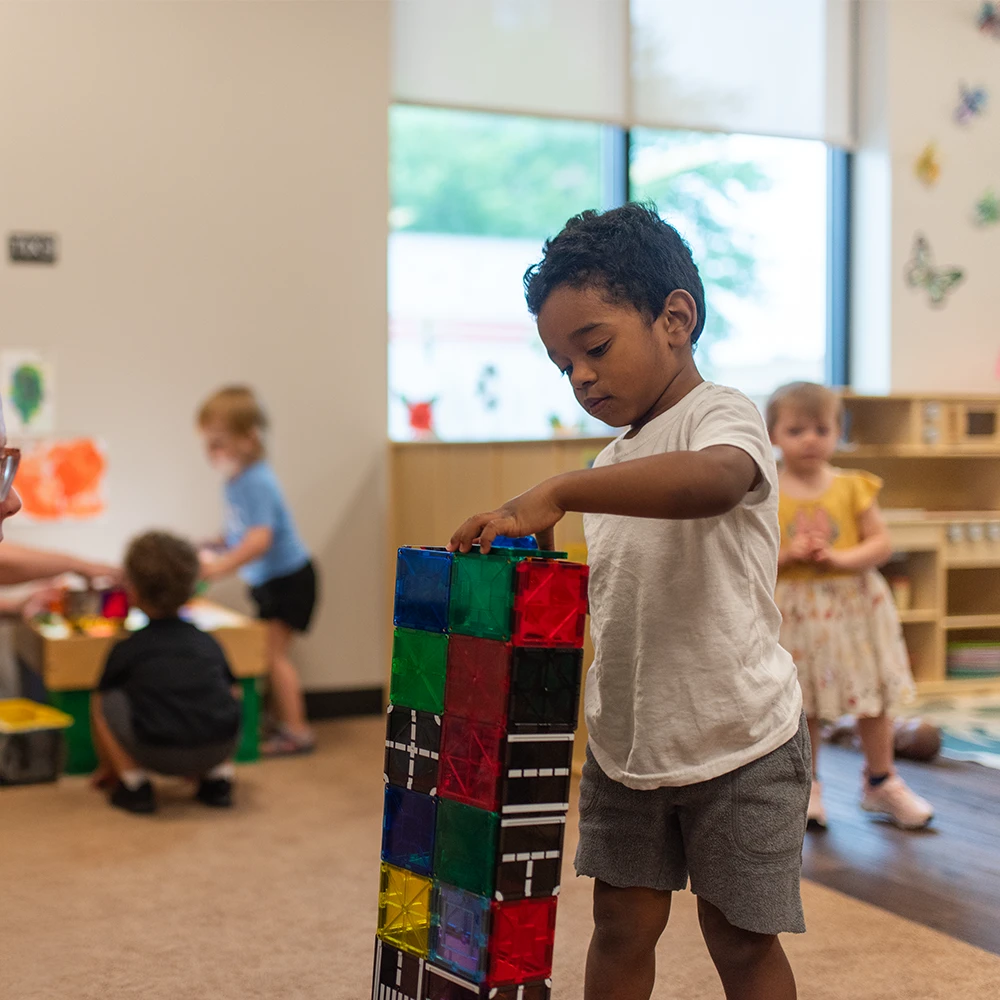 child playing at YWCA daycare